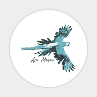 Ara Macao Bird Illustration Magnet